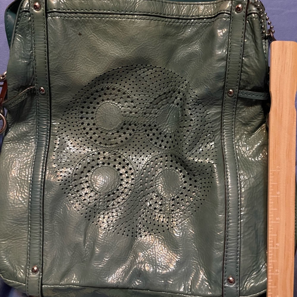 Coach Green Leather Shoulder Bag